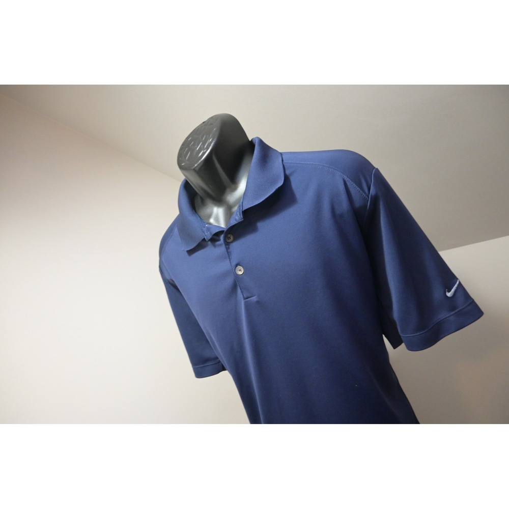Nike‎ Golf Polo Shirt Mens XL Navy Blue Dri-FIT Tour Performance Excellent